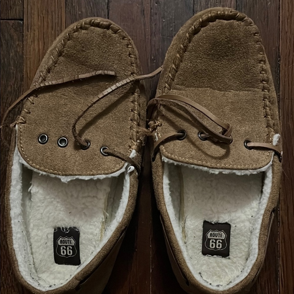 Route 66 Tan Loafers with Moccasin Style
